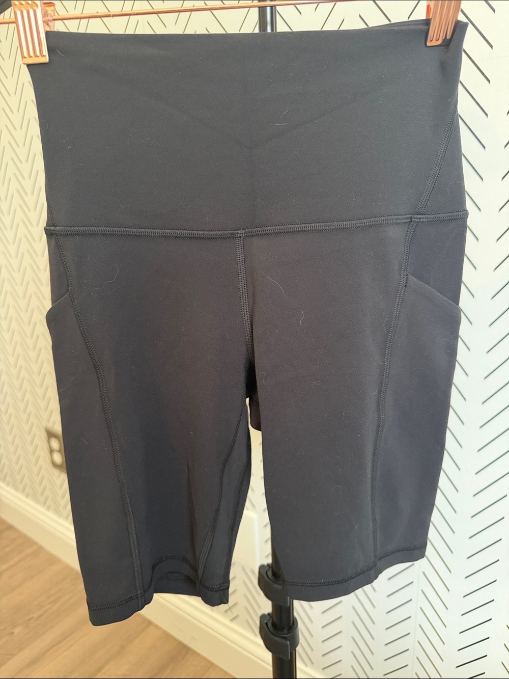 lululemon athletica Black High-Rise Bike Shorts with Side Pockets